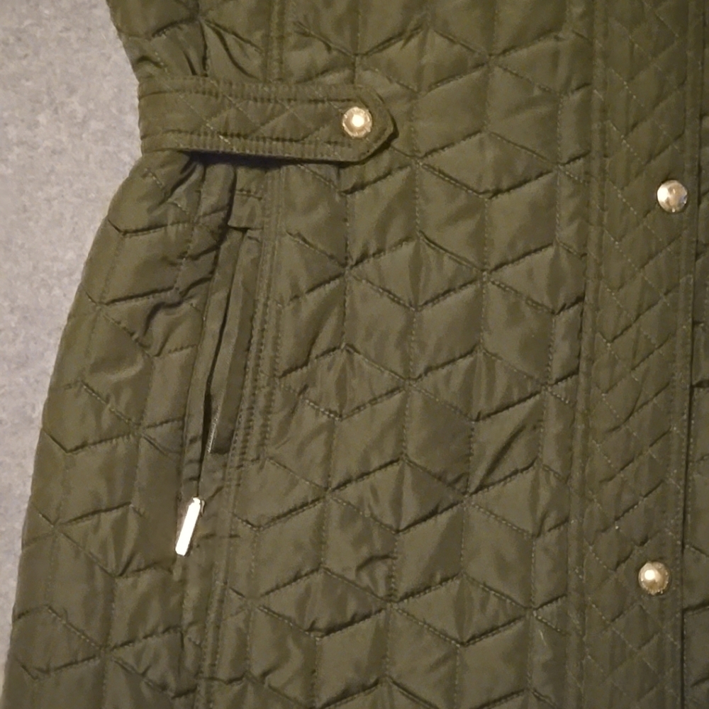 Weatherproof Women's Quilted Puffer Jacket‎ - Olive Green - Picture 11 of 11
